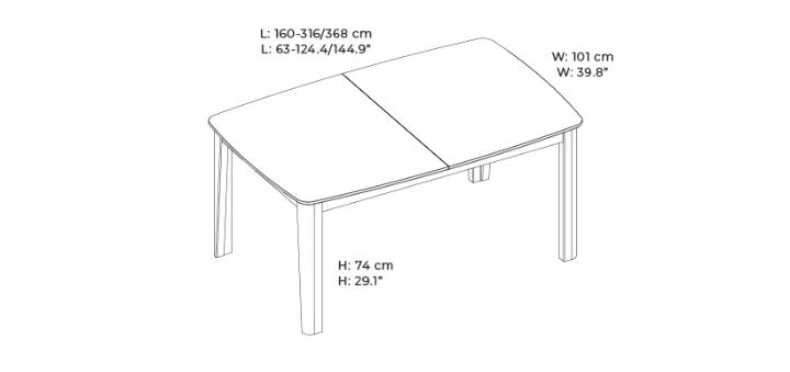 SKOVBY #107 DINING TABLE