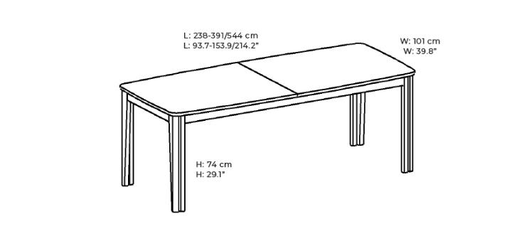 SKOVBY #108 DINING TABLE